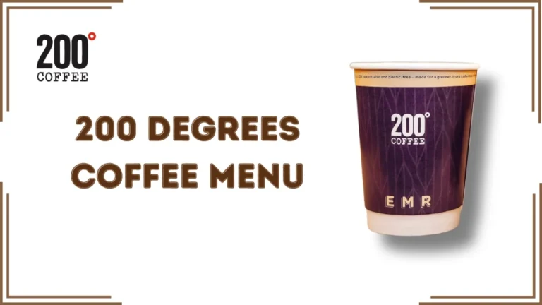 200 Degrees Coffee Menu